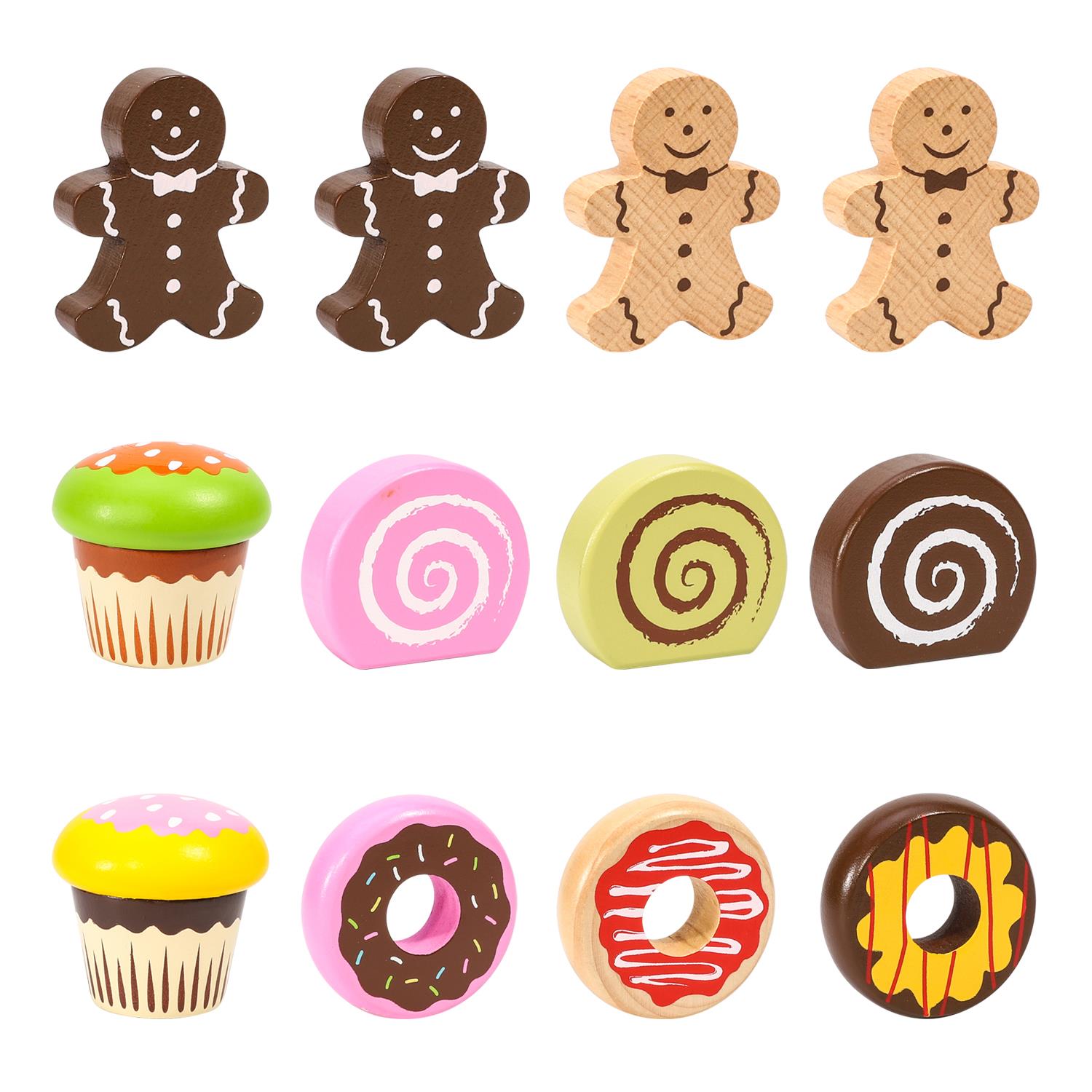 SOKA CAKE SELECTION SET featuring colorful toy cakes and accessories for imaginative play from SOKA Play Imagine Learn.