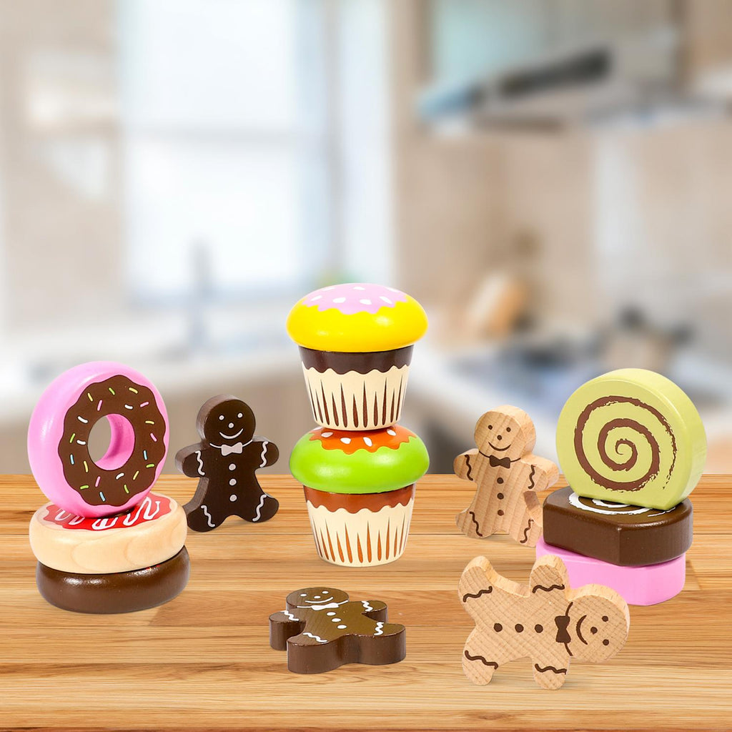 SOKA Cake Selection Set from FunZone featuring colorful, realistic cake pieces for imaginative play and learning.