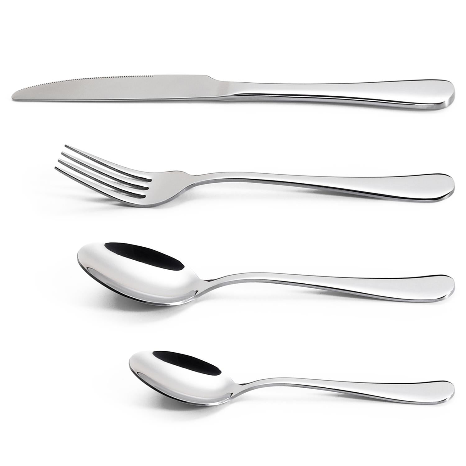 24pc Stainless Steel Cutlery Set - Complete Flatware Set for 6