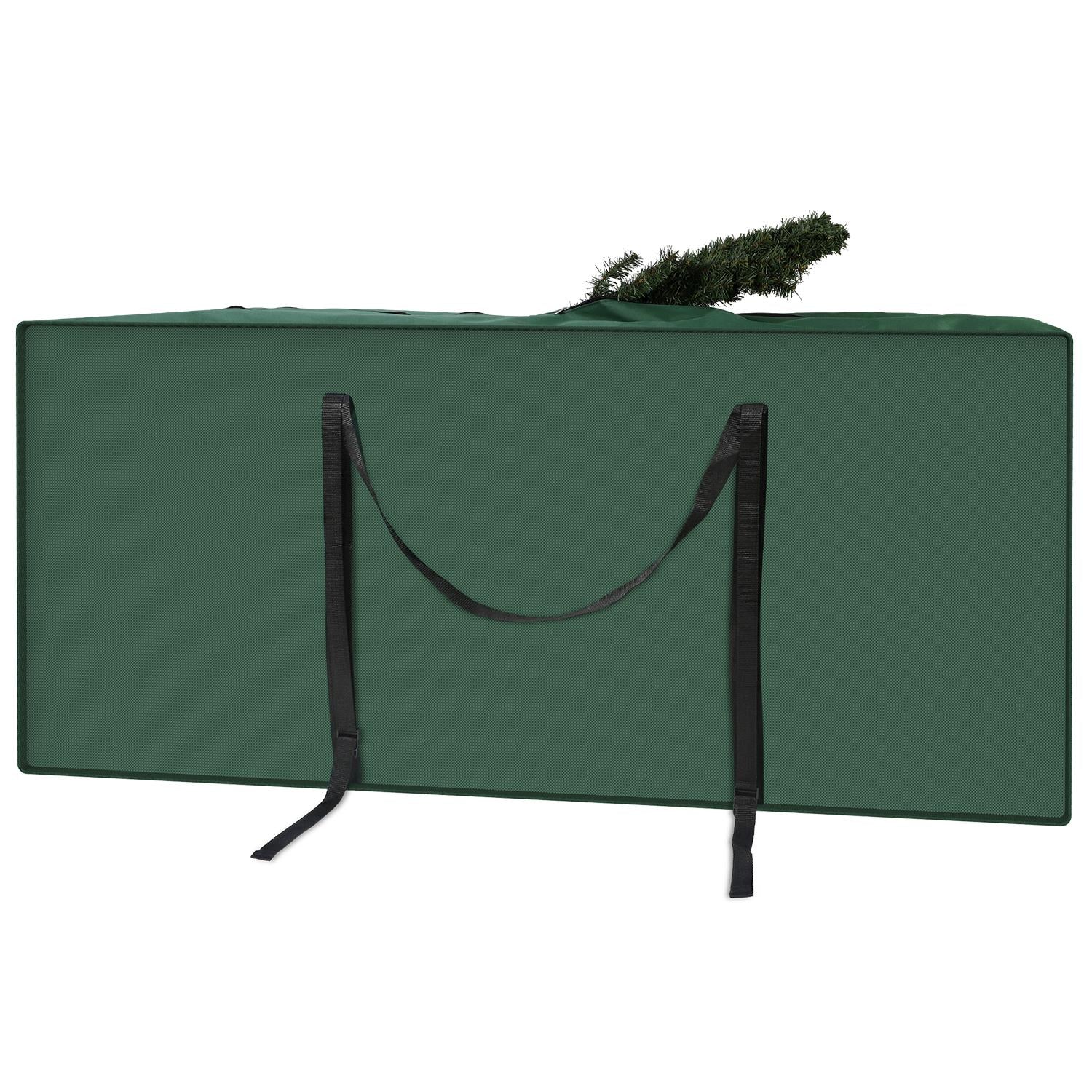 Green Deluxe Christmas Tree Storage Bag by Vinsani, designed to protect artificial trees with durable materials.