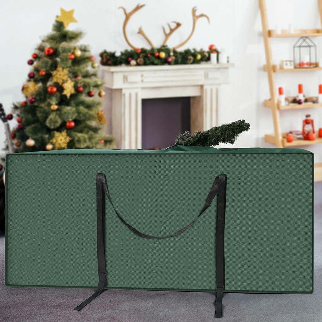 Green Deluxe Christmas Tree Storage Bag by Vinsani, designed to protect artificial trees during off-season storage.
