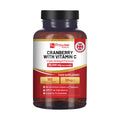 Triple Strength Cranberry 30,000mg vegan tablets with Vitamin C, Prowise Healthcare, in a bottle with clear label.