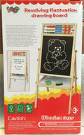 Wooden easel with a 100cm height, featuring a dry erase board and chalkboard, ideal for kids ages 3 and up.