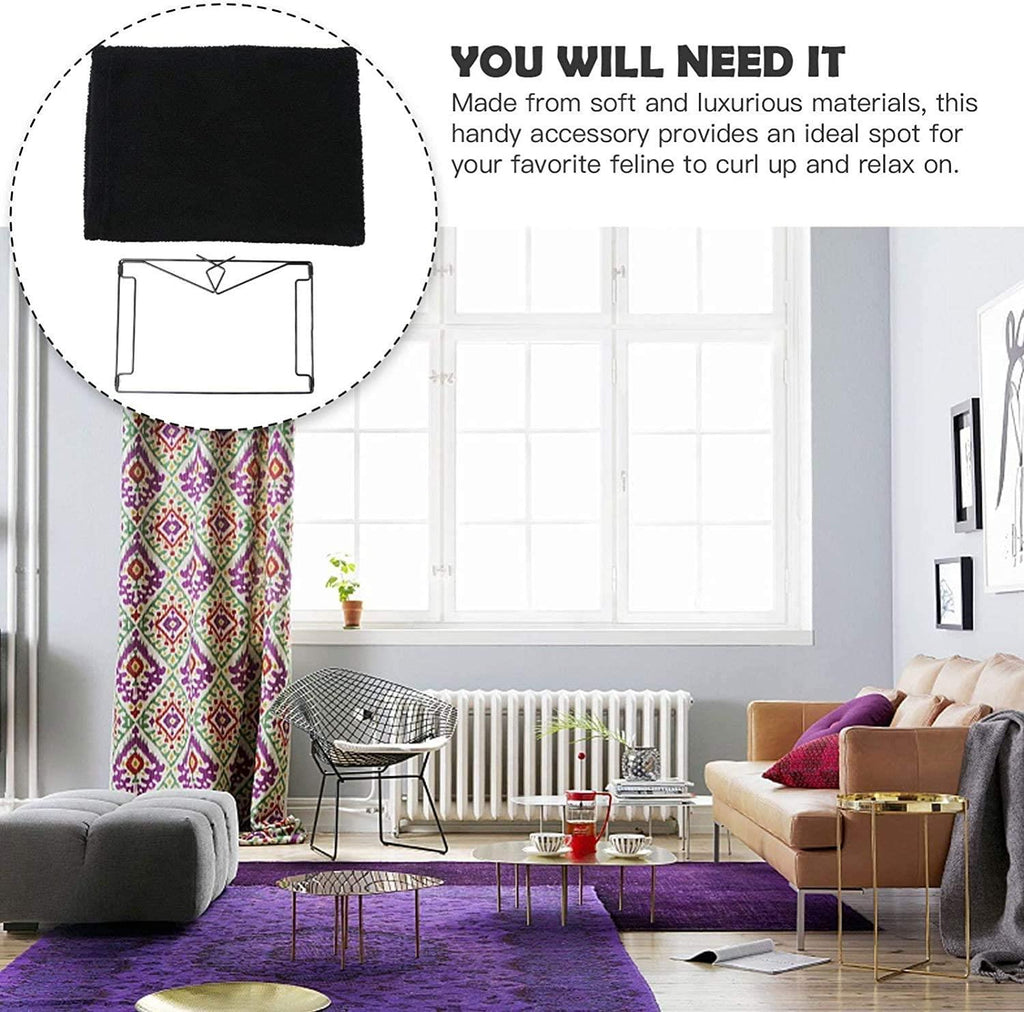 Black Cat Radiator Bed by Aspect, featuring a cozy design for cats to relax and warm up near a radiator.