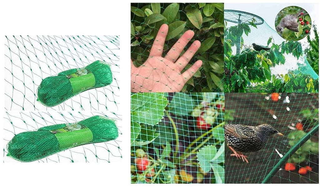 Heavy-duty green bird netting from Aspect, 2 pack, measuring 10x2M, ideal for garden protection against birds.