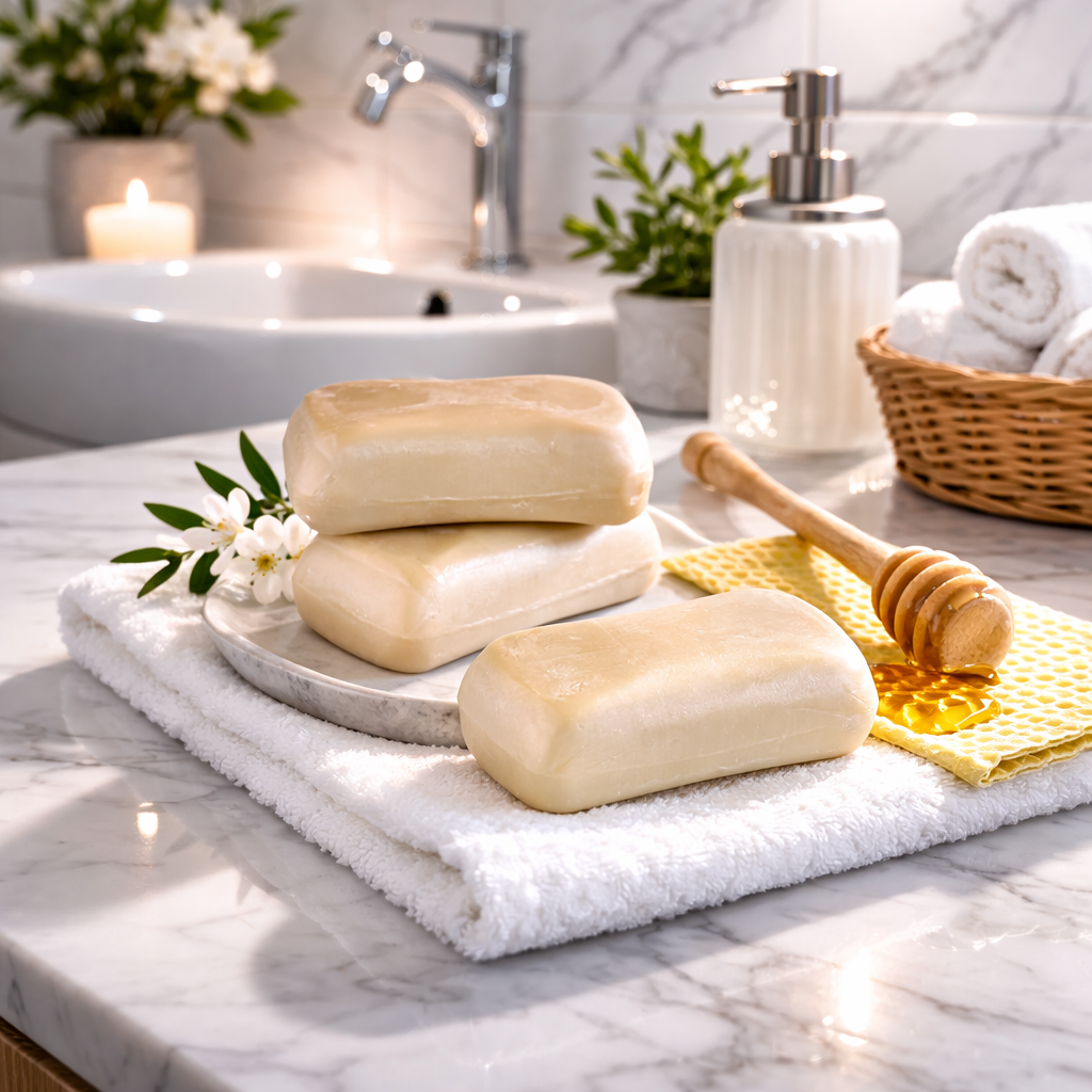 Goat Milk & Manuka Honey Soap Set - 3 Bars, Shea Butter