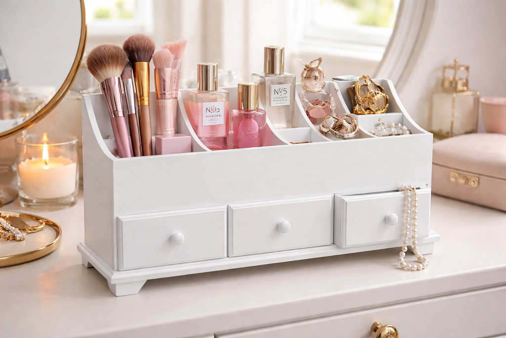 Wooden Cosmetic Cabinet J120803 - Versatile Kids' Storage for Makeup & Supplies
