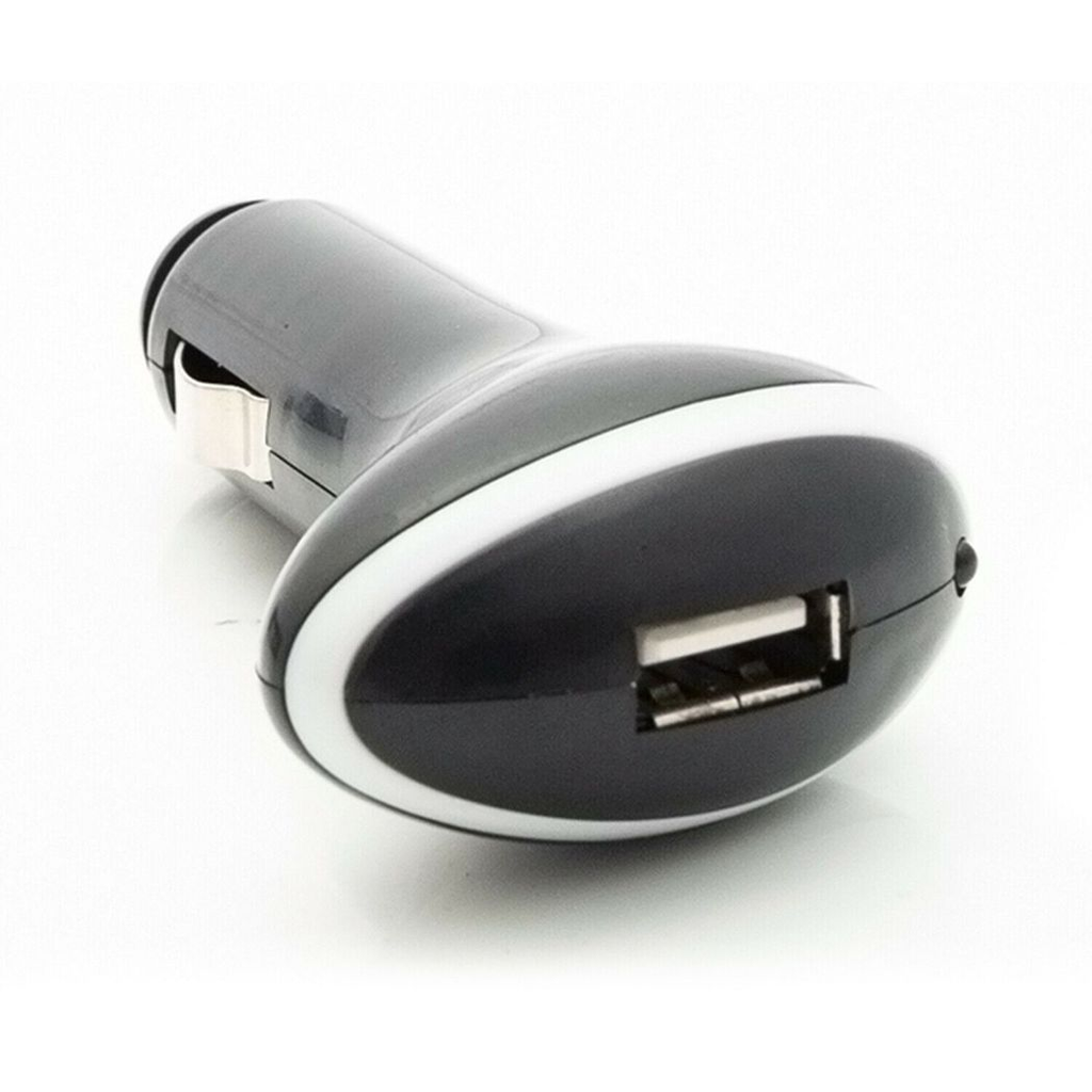 Premium Car Charger 1000mah for USB Devices - Black - Intelligent IC Chip