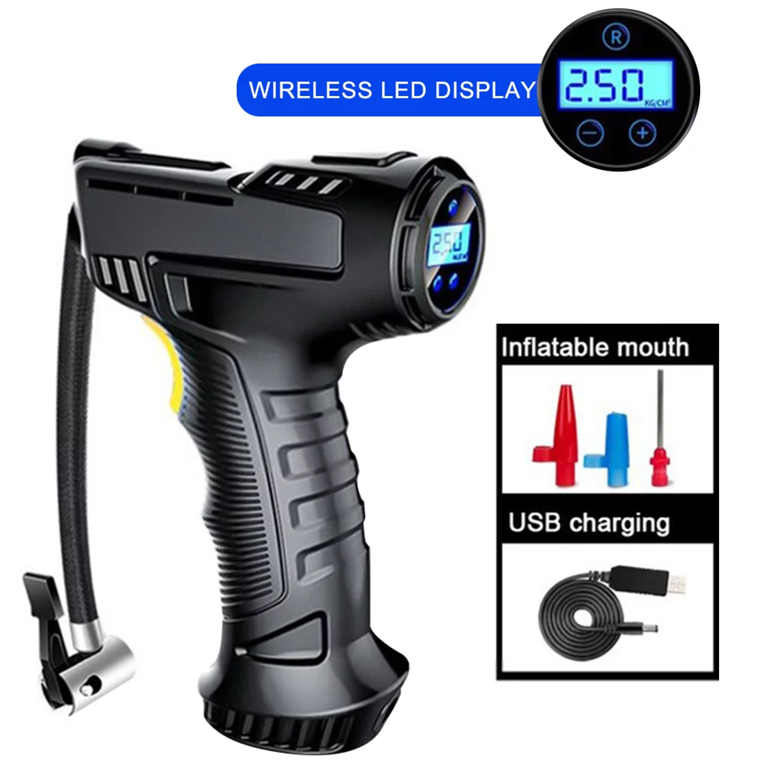 120W Rechargeable Tyre Inflator - Portable Car Air Pump