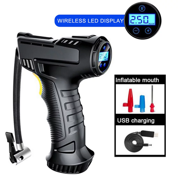 120W Rechargeable Tyre Inflator - Portable Car Air Pump