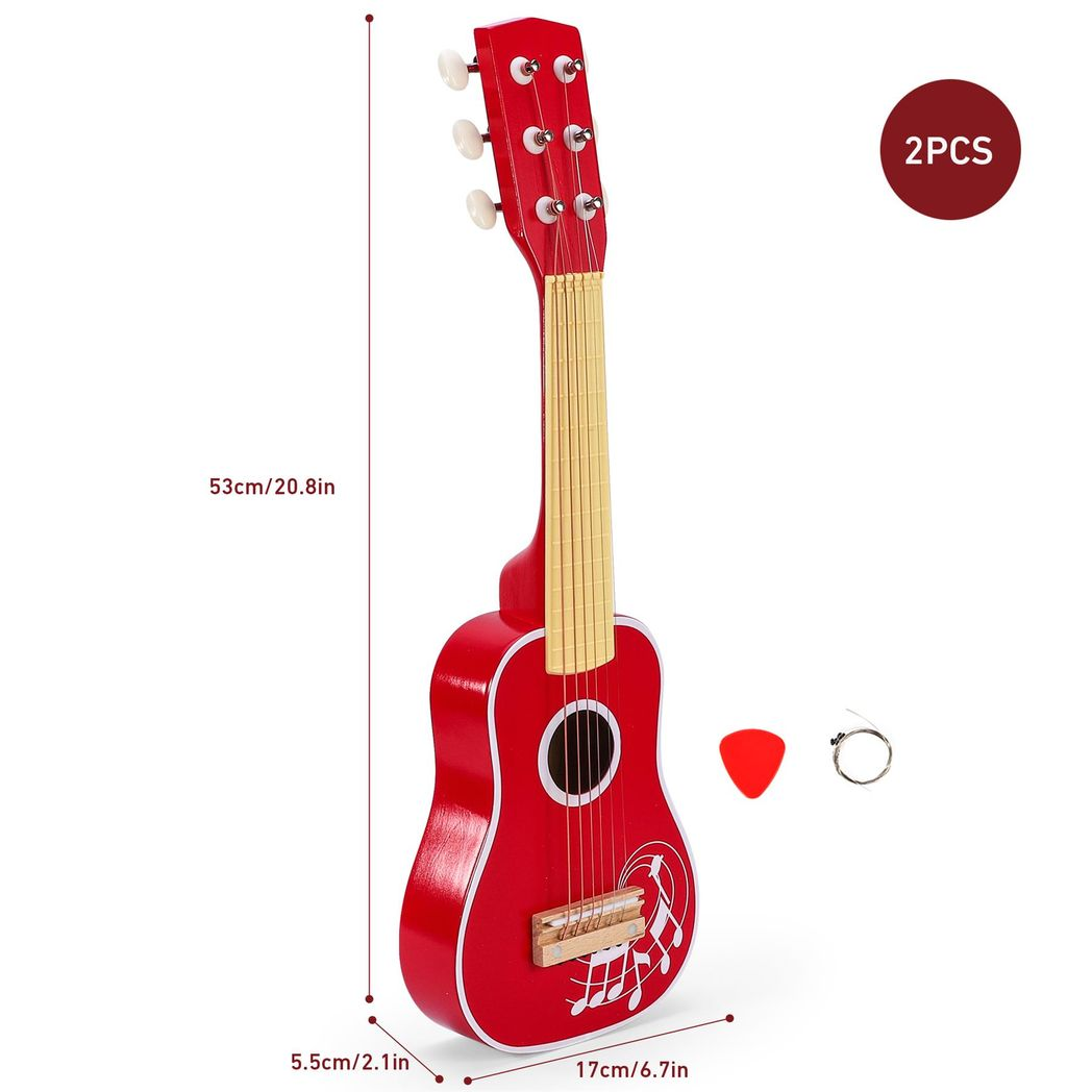 SOKA Red Guitar 1010106 from FunZone, featuring a vibrant red body and playful design for kids' musical fun.