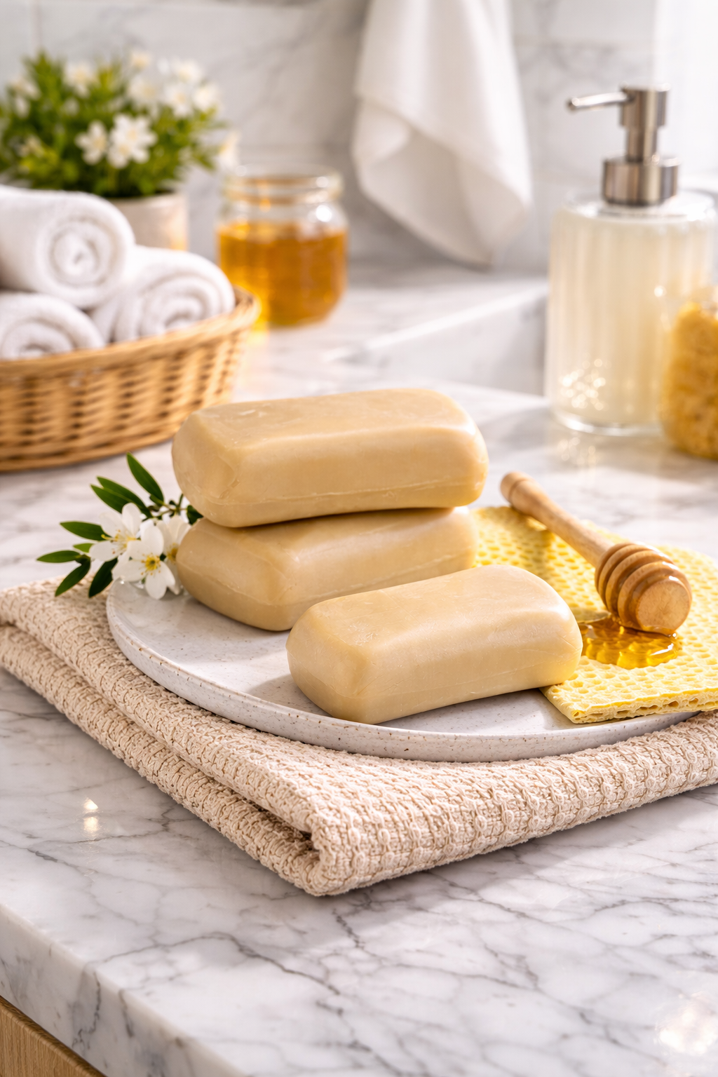 Goat Milk & Manuka Honey Soap Set - 3 Bars, Shea Butter
