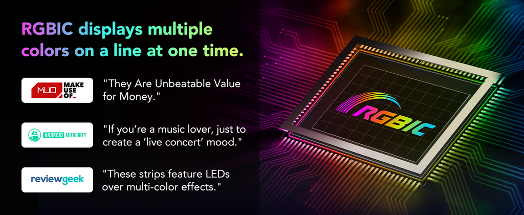 Govee RGBIC Basic LED Strip 5m - WiFi/Bluetooth, Vibrant Colors