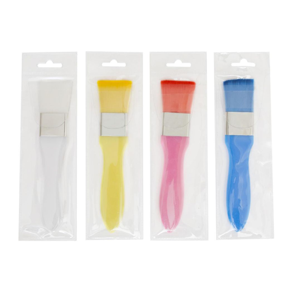 Envie Colourful Makeup Paintbrush Style Foundation Brush MX04 in yellow, featuring soft bristles and a sleek design.