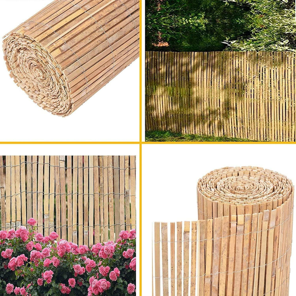 Bamboo Slatted Fence 1.8m X 4 m - AKGOmniShop
