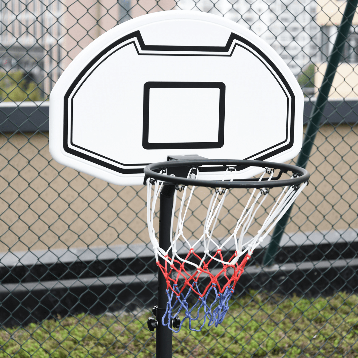 Basketball Stand 94 - 123cm Height Adjustable Hoop For Pool Side - AKGOmniShop