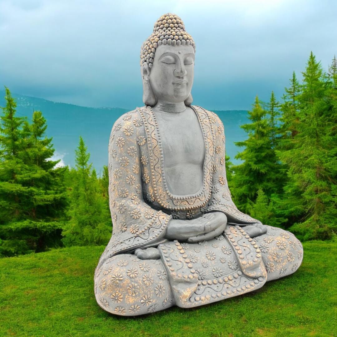 Buddha Statue 76x59cm - Decorative Garden & Home Ornament - AKGOmniShop