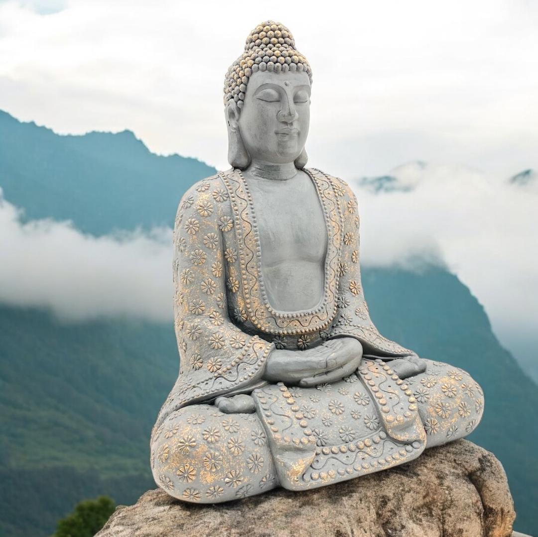 Buddha Statue 76x59cm - Decorative Garden & Home Ornament - AKGOmniShop