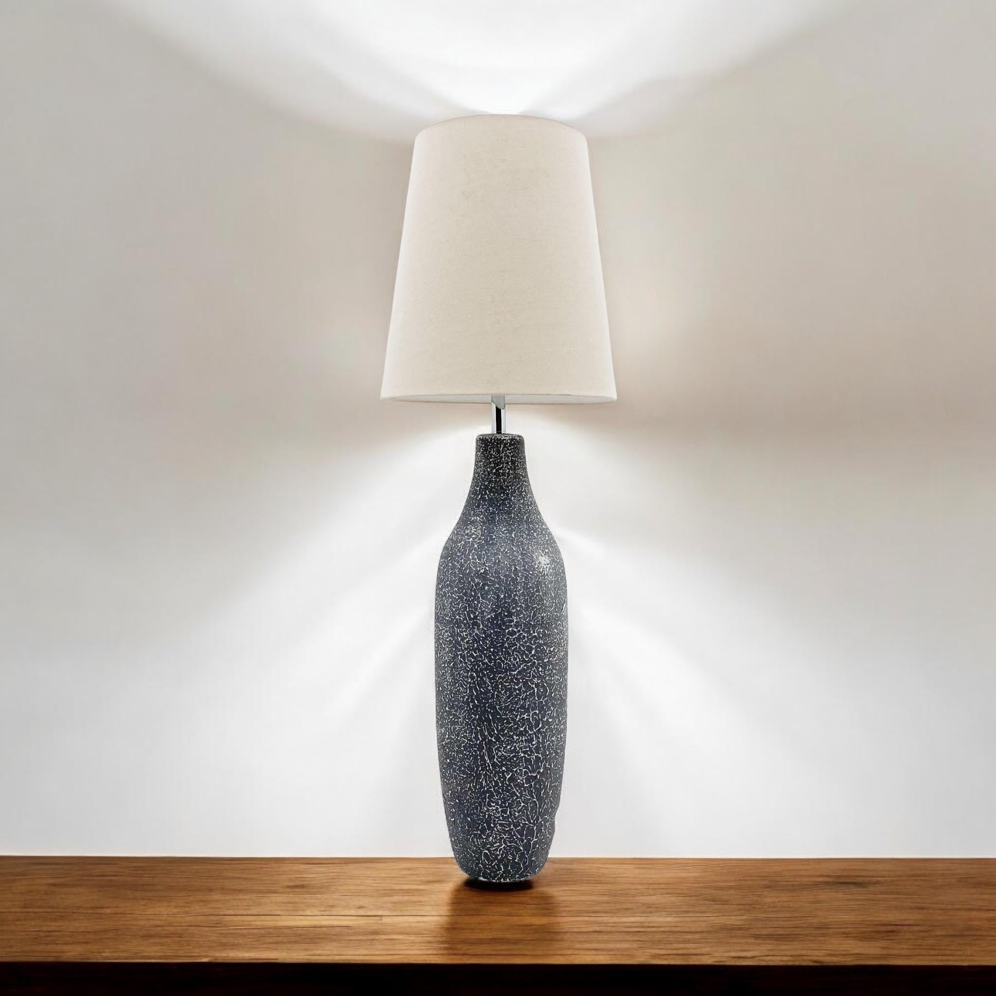 Traditional Slim Table Lamp 101cm with Shade - Ceramic Design