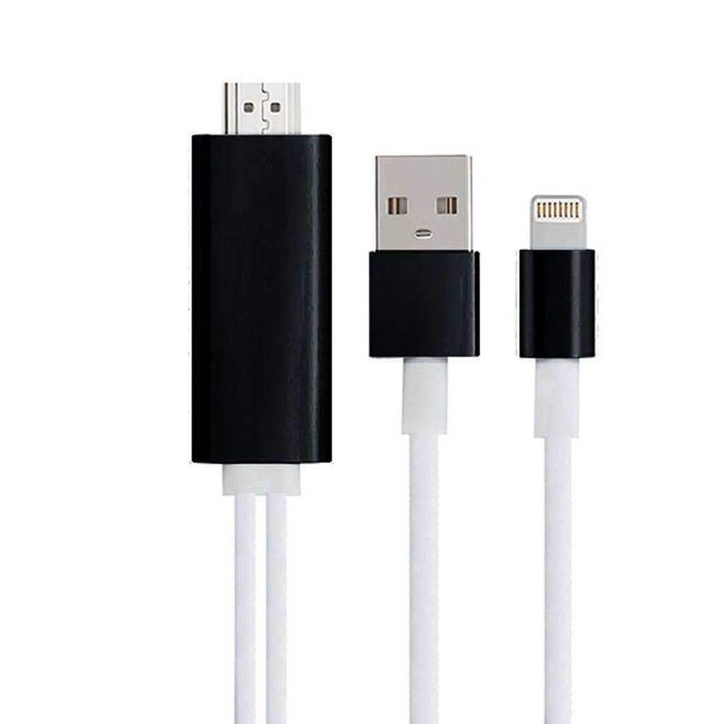 Black Full HD HDMI connector cable by Aquarius for phone and tablet with screen mirroring feature.