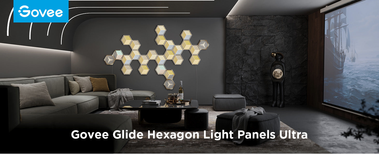 Govee Glide Hexagon LED Panels 7-Pack, 129 LEDs, Razer Chroma Sync