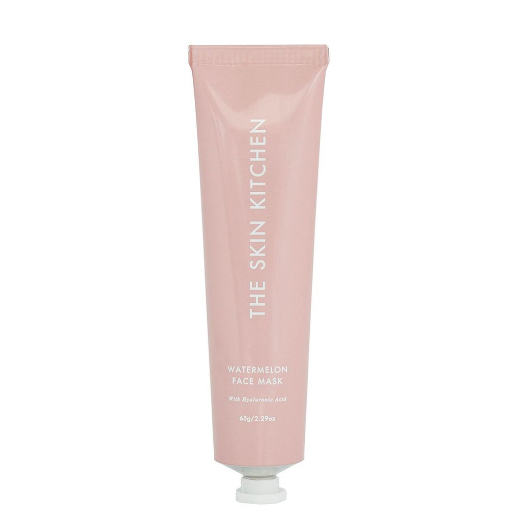 Watermelon face mask by The Skin Kitchen with hyaluronic acid and antioxidants in a 65g container.
