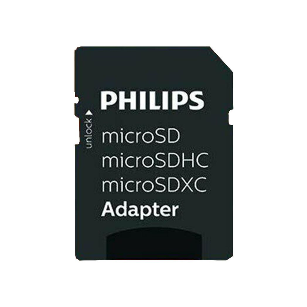 Philips Micro SDHC Class 10 Ultra Speed Memory Card with Adapter, 8 GB