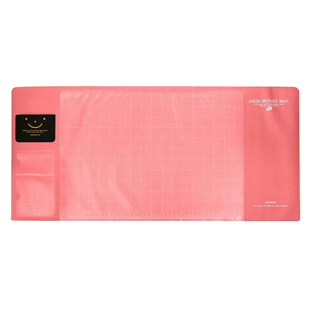 Pink multifunctional eco-friendly office desk mouse mat by Aquarius made of PVC and DS material.