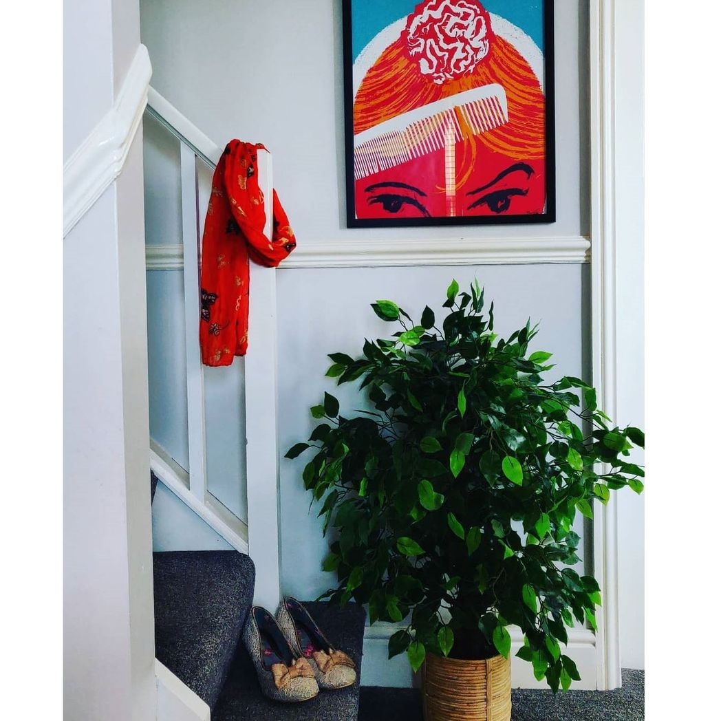 90cm artificial Ficus tree in a silver metal planter with realistic foliage by Leaf, perfect for home decor.