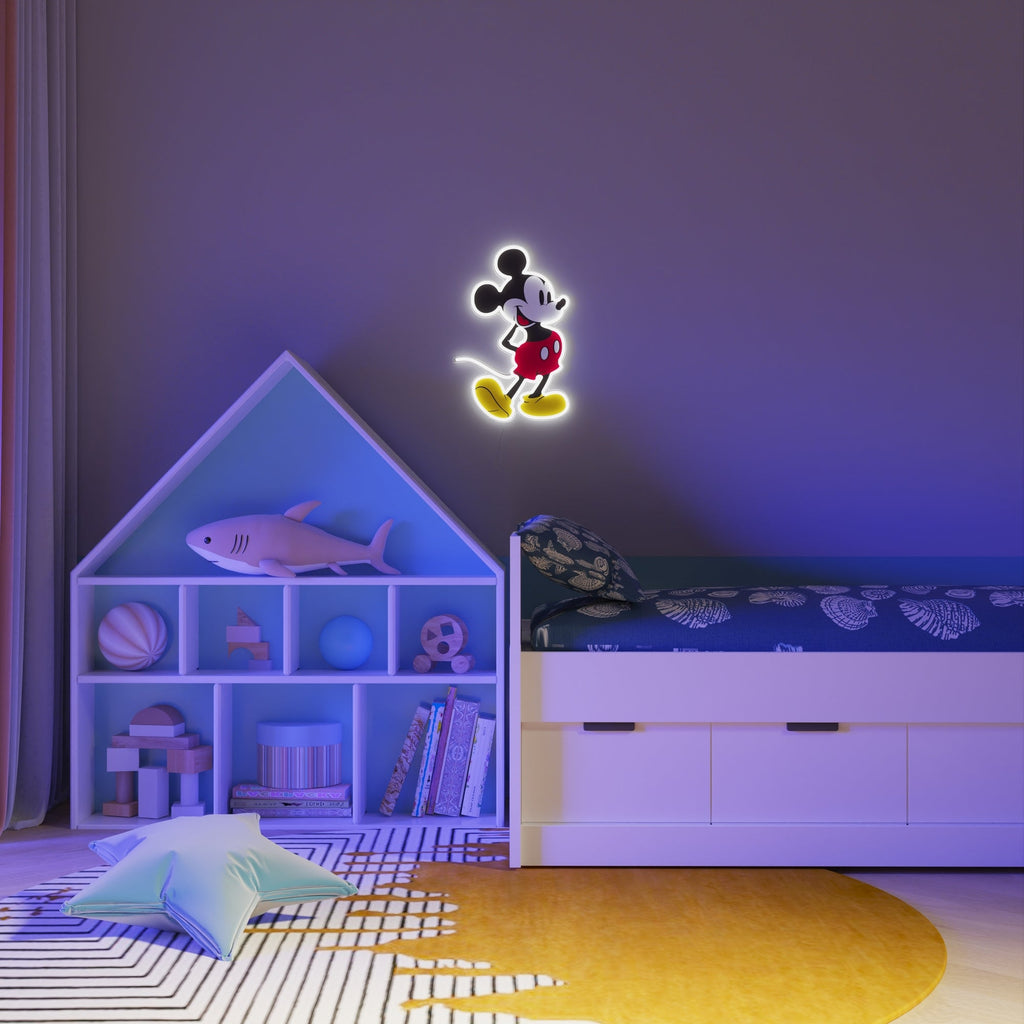 Disney Mickey Mouse Classic Full Body LED Neon Sign - 38.6×25.3cm - AKGOmniShop