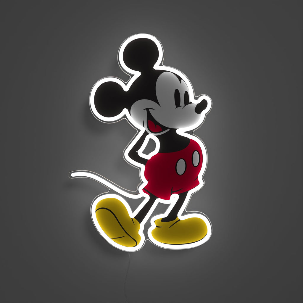 Disney Mickey Mouse Classic Full Body LED Neon Sign - 38.6×25.3cm - AKGOmniShop