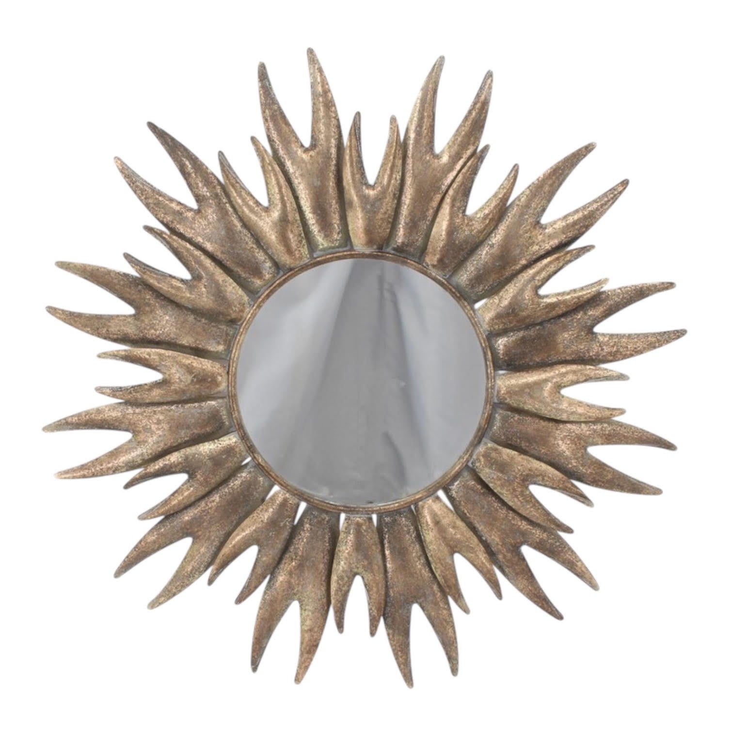Round Metal Mirror 86cm - Hand Finished Elegant Design