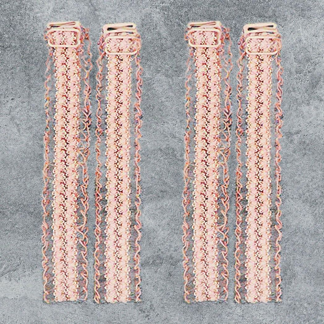 Flo Invisible Shoulder Lace Adjustable Bra Strap One Pair, Pink