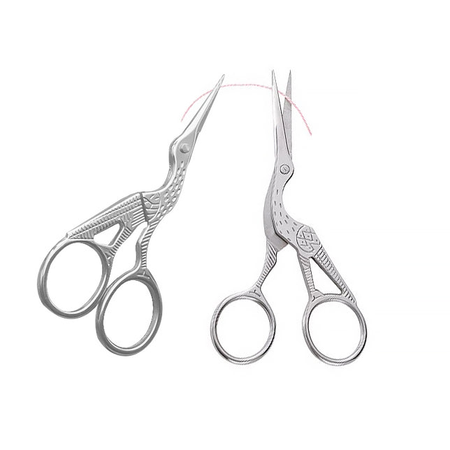 Vintage-Inspired Stork Design Scissors (Set of 2)