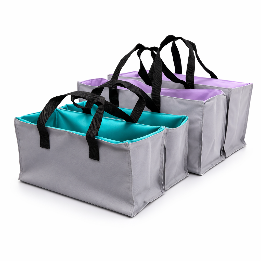 2 in 1 Foldable Trolley Tote  Set of 4