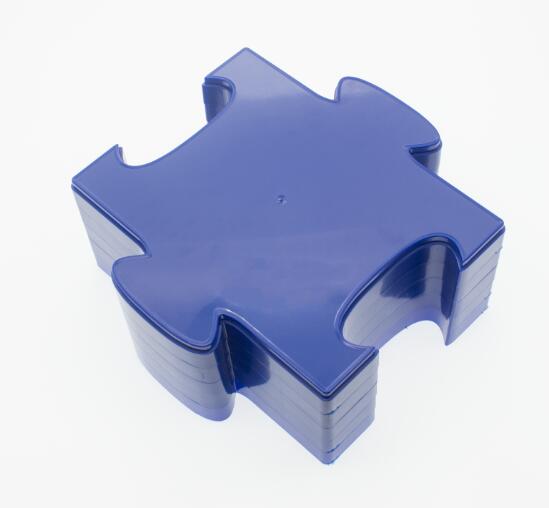 Blue Puzzle-Stack Trays (Set of 6) - Linkable & Stackable, Space-Saving