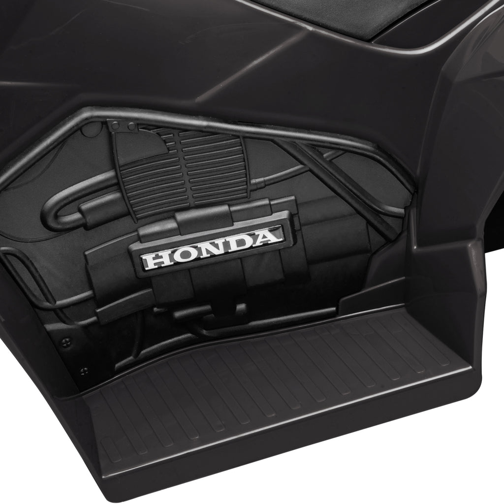 Honda licensed black electric quad bike for kids 1.5-3 years by HOMCOM, featuring sturdy design and fun ATV styling.