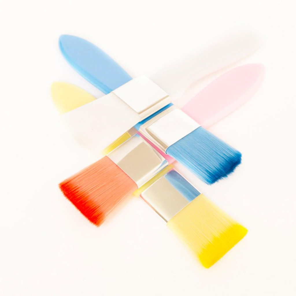 Yellow Envie Colourful Makeup Paintbrush style foundation brush MX04 with soft bristles for smooth application.
