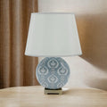 Table Lamp 42cm with Linen Shade - Traditional Design