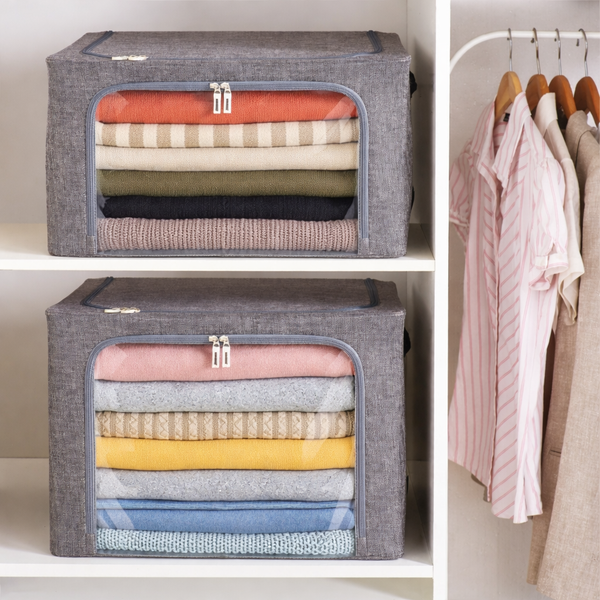 Clear-View Stackable Foldaway Storage Bags