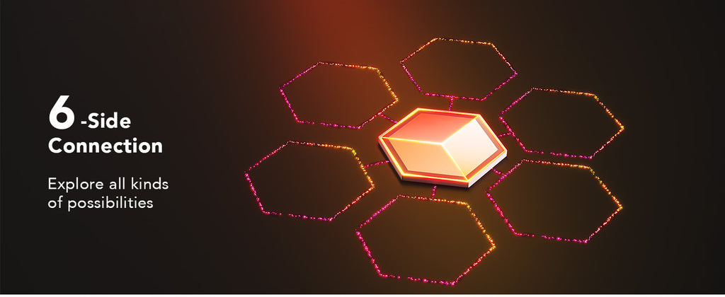 Govee Glide Hexagon LED Panels 7-Pack, 129 LEDs, Razer Chroma Sync