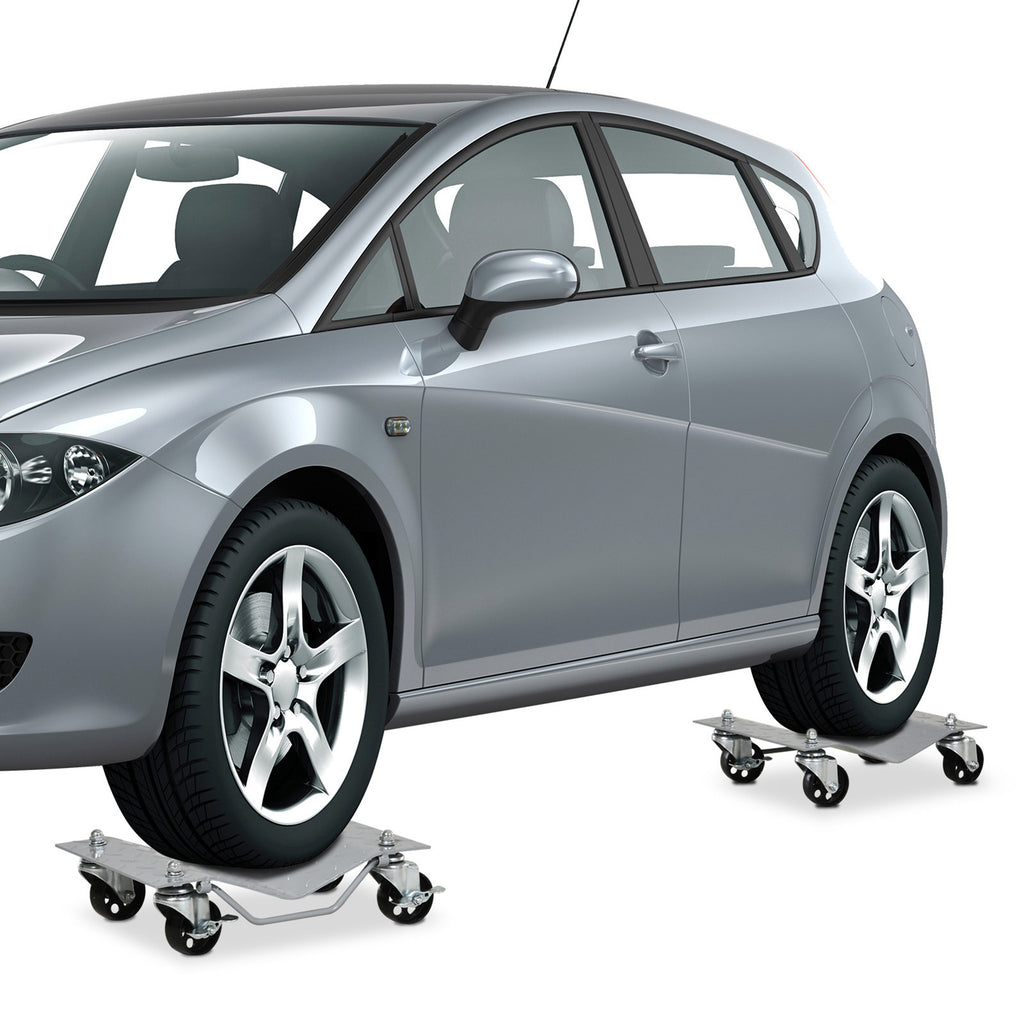 DURHAND 2PCS 680kg Car Wheel Dollies with Swivel Casters, Wheel Dolly, Grey