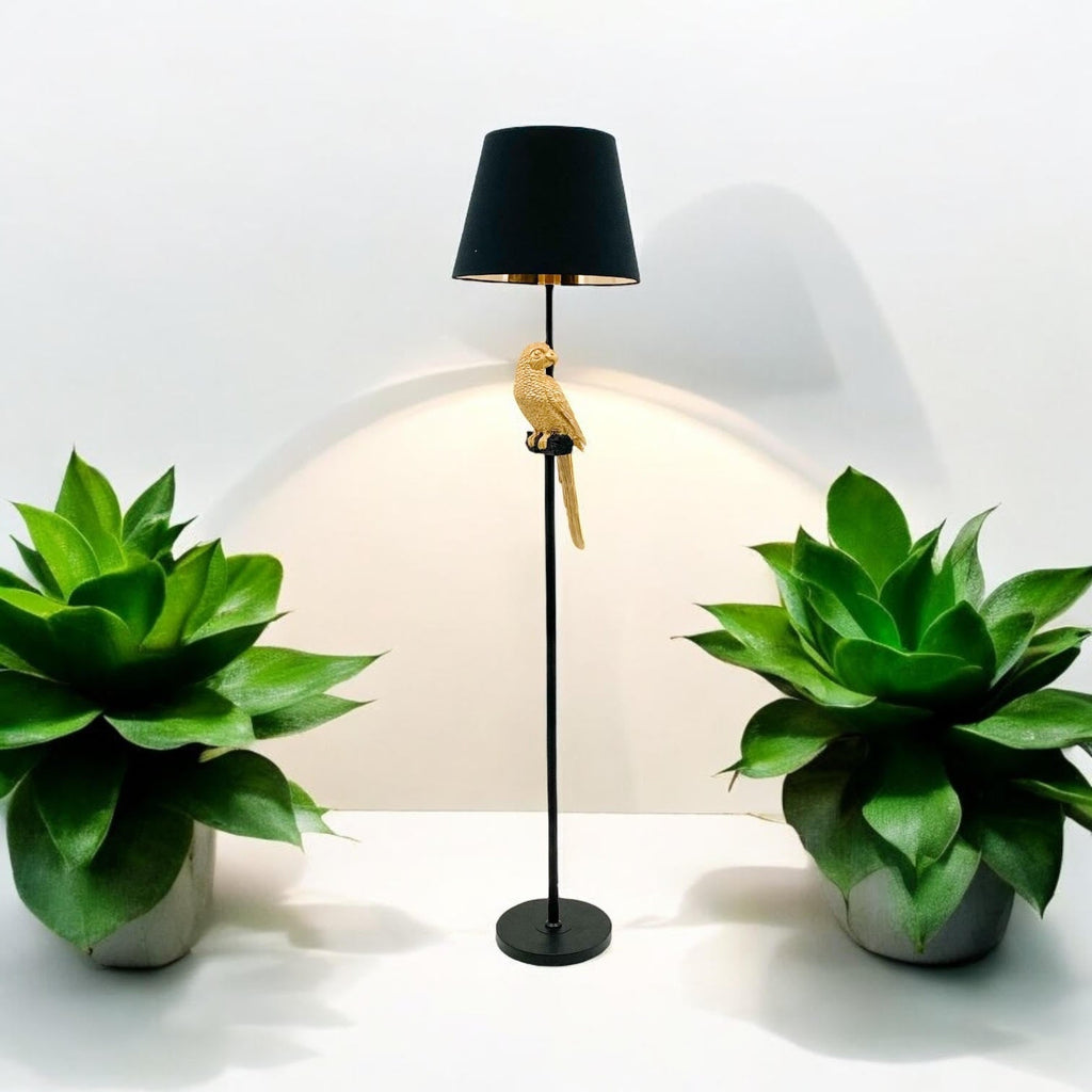 Floor Lamp 164cm with 15" Black Shade - Elegant Standing Light - AKGOmniShop
