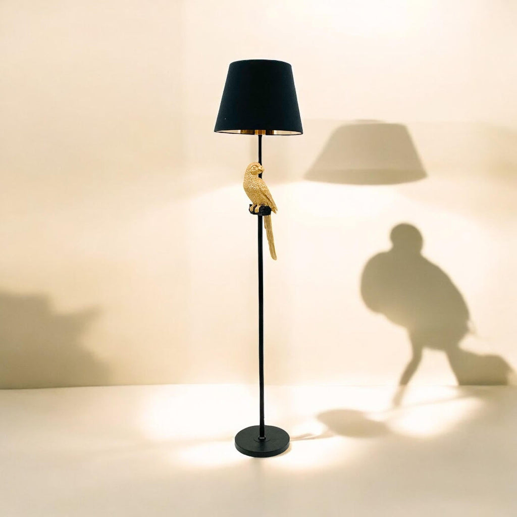 Floor Lamp 164cm with 15" Black Shade - Elegant Standing Light - AKGOmniShop