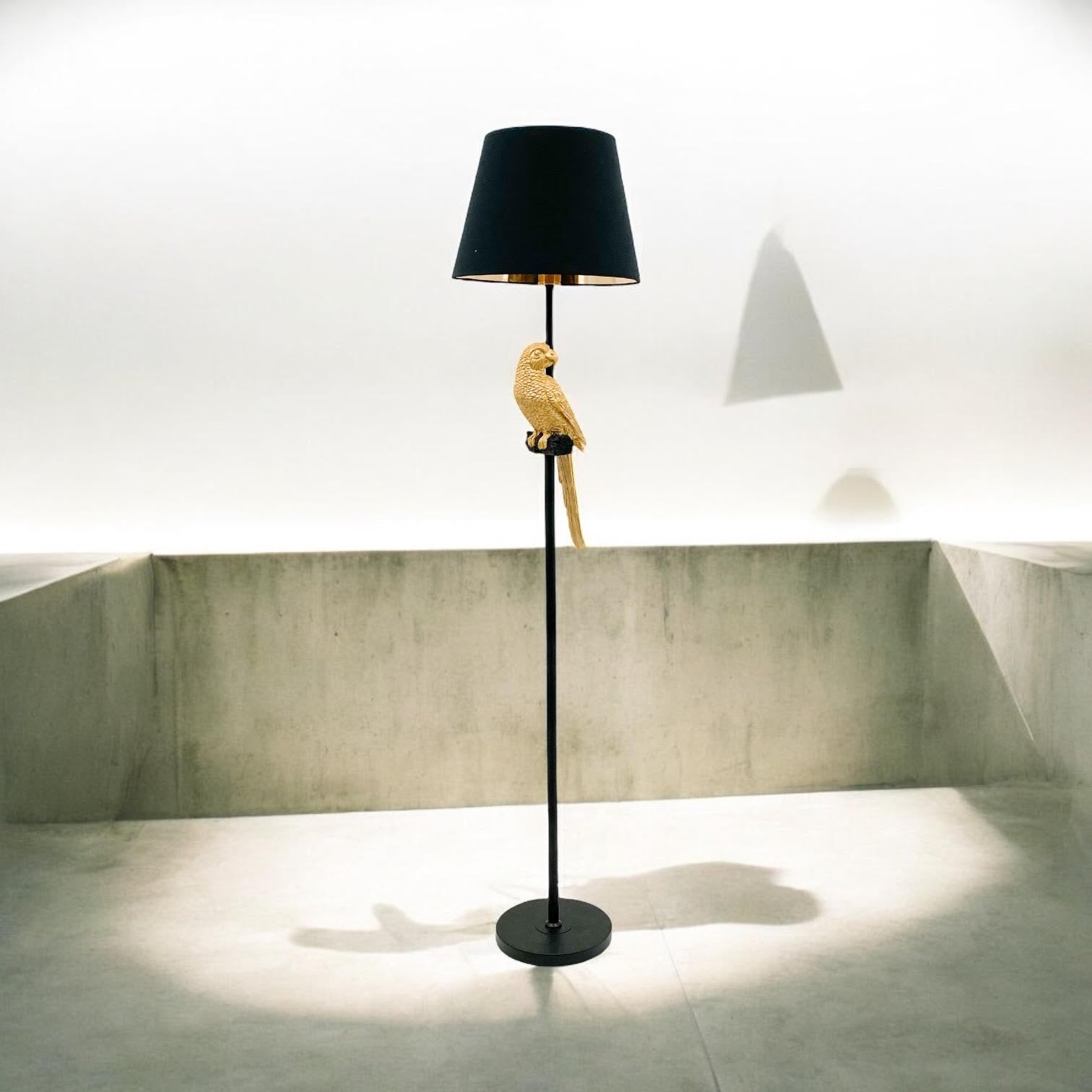 Floor Lamp 164cm with 15" Black Shade - Elegant Standing Light - AKGOmniShop