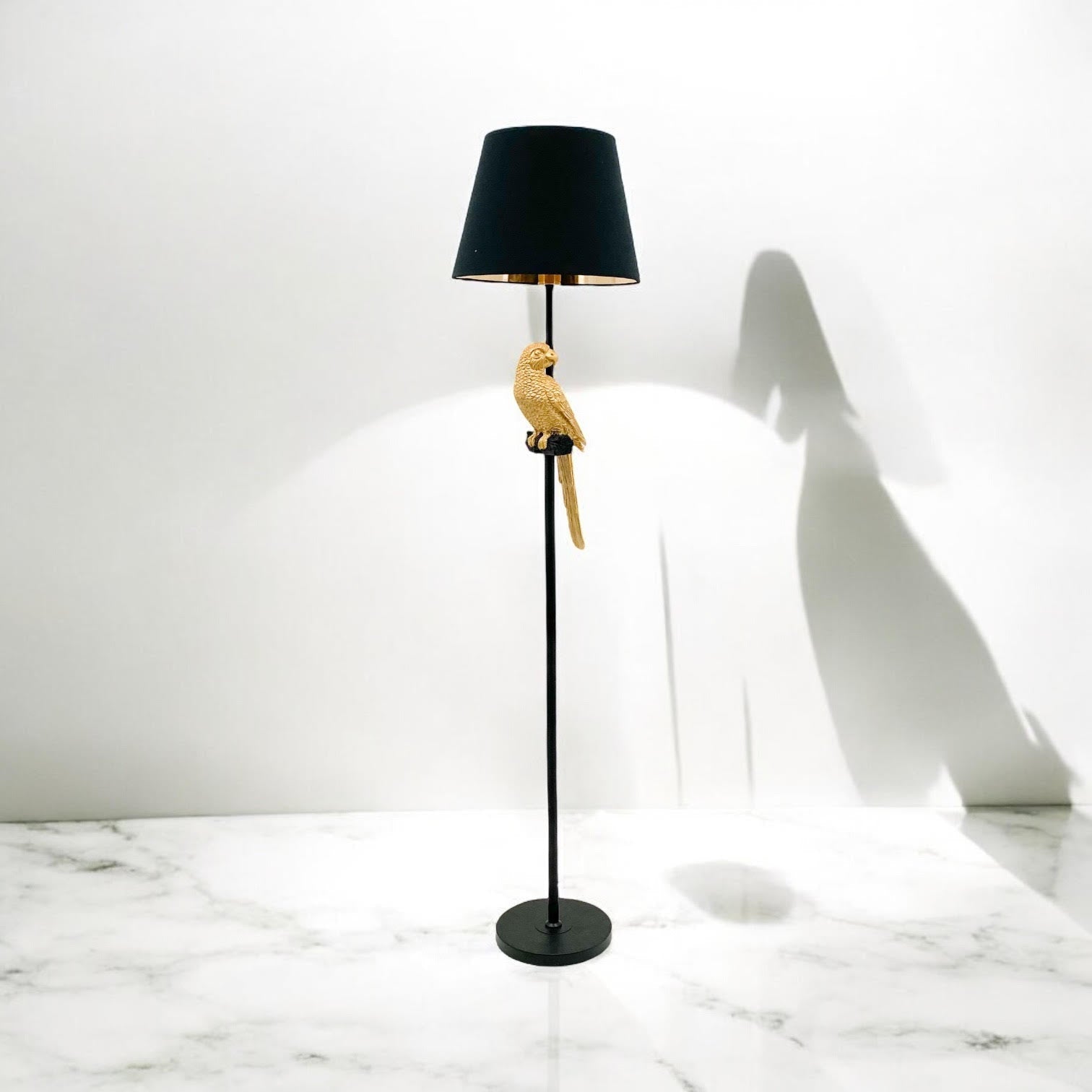 Floor Lamp 164cm with 15" Black Shade - Elegant Standing Light - AKGOmniShop