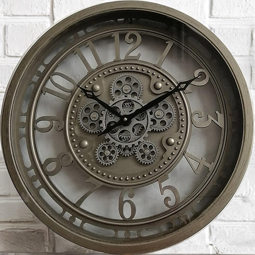 Gear Clock 46cm - Industrial Wall Clock - Battery Operated - AKGOmniShop