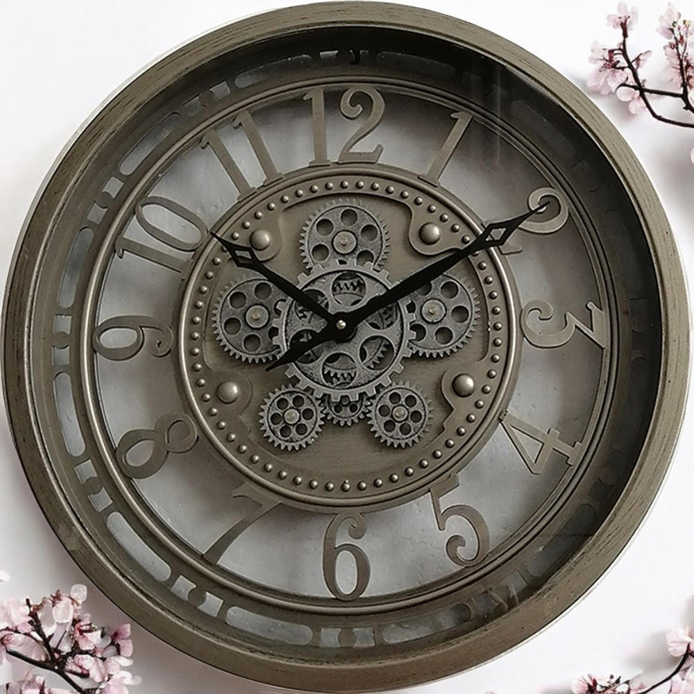 Gear Clock 46cm - Industrial Wall Clock - Battery Operated - AKGOmniShop