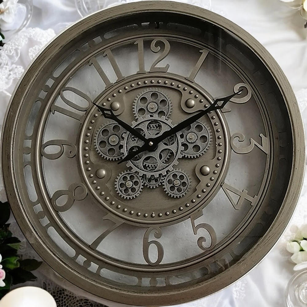 Gear Clock 46cm - Industrial Wall Clock - Battery Operated - AKGOmniShop
