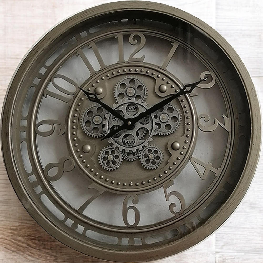 Gear Clock 46cm - Industrial Wall Clock - Battery Operated - AKGOmniShop
